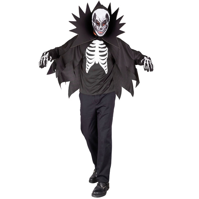 Disfraz Halloween Blanco Negro Esqueleto