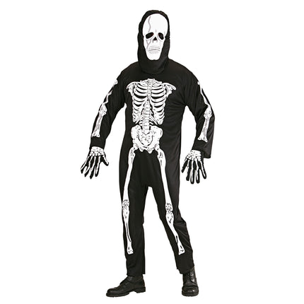Disfraz de Halloween Negro Blanco Esqueleto