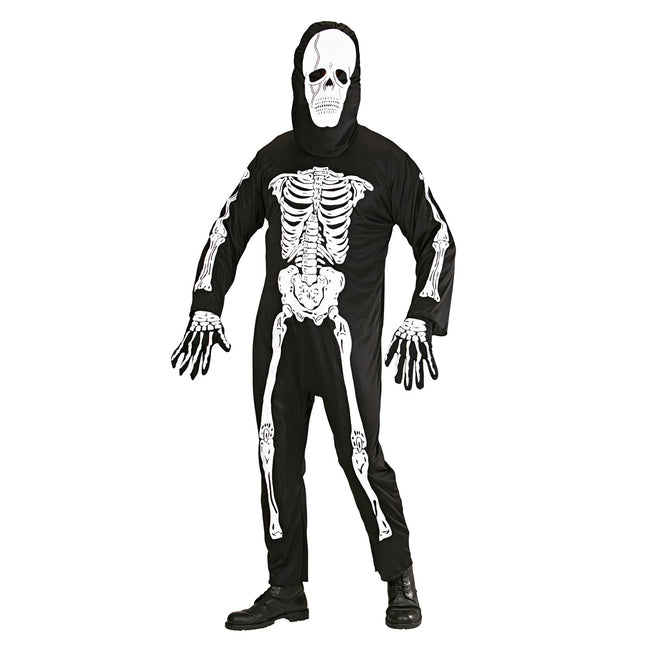 Disfraz de Halloween Negro Blanco Esqueleto