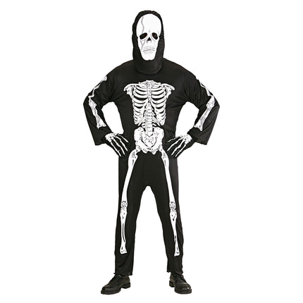 Disfraz de Halloween Negro Blanco Esqueleto