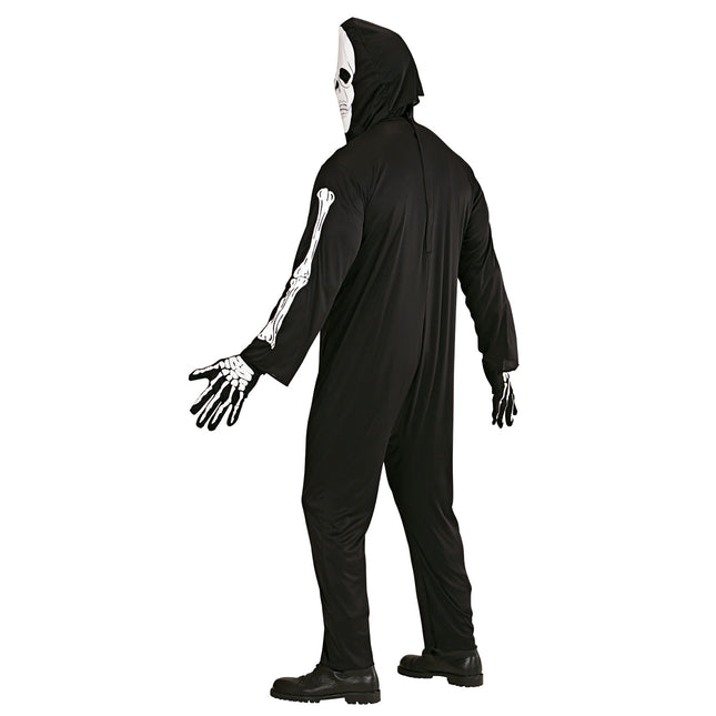 Disfraz de Halloween Negro Blanco Esqueleto