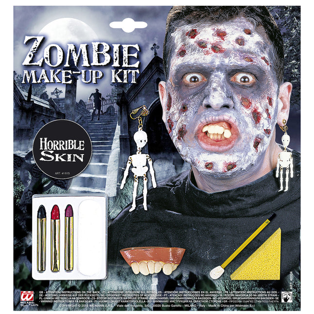 Set Maquillaje Halloween Zombie 4 piezas