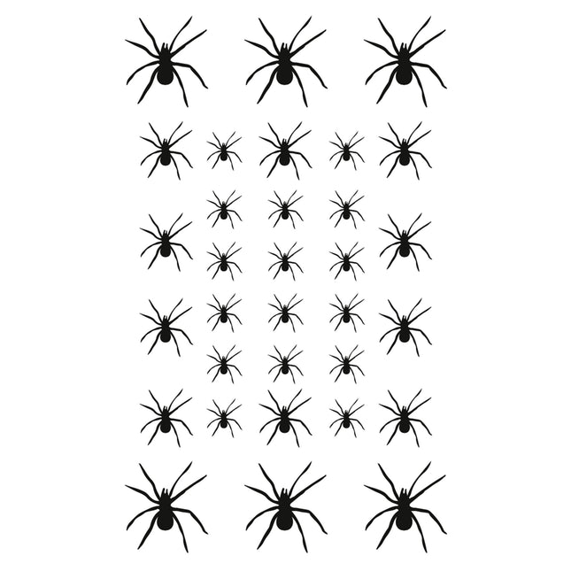 Tatuajes Falsos de Halloween Arañas 32pcs