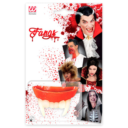 Dientes falsos de vampiro Blanco Rojo