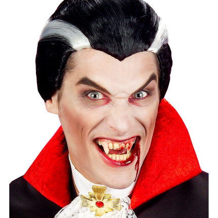 Dientes falsos de vampiro Blanco Rojo