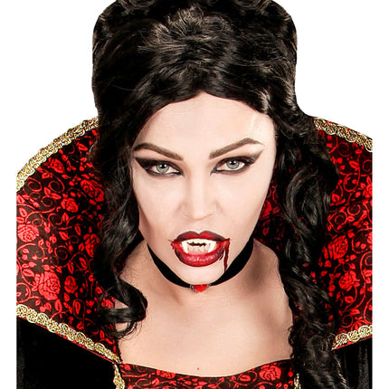 Dientes falsos de vampiro Blanco Rojo