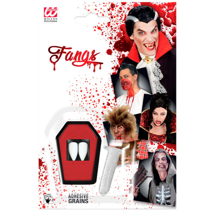 Dientes postizos de vampiro 2 piezas
