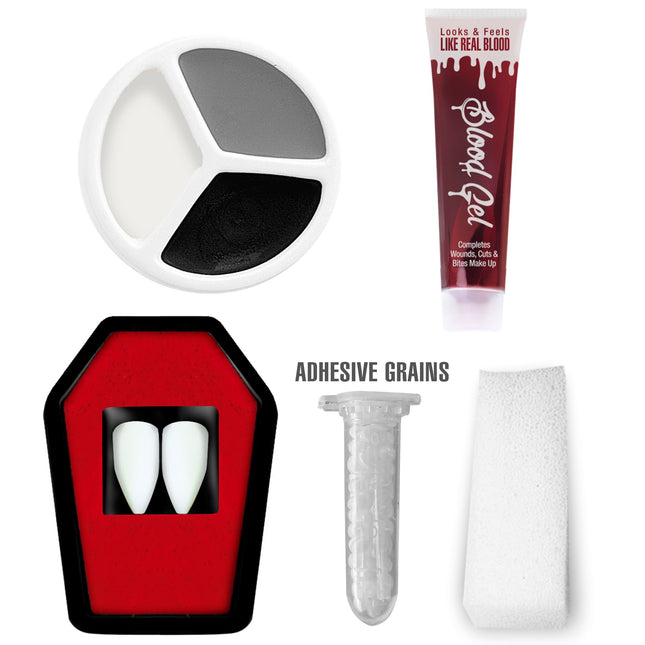 Set maquillaje Halloween Drácula 5 piezas