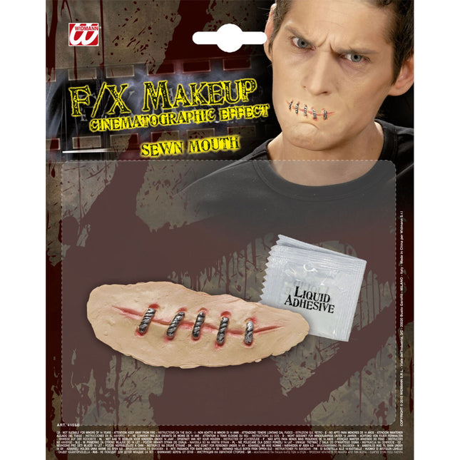 Halloween Boca Falsa Herida