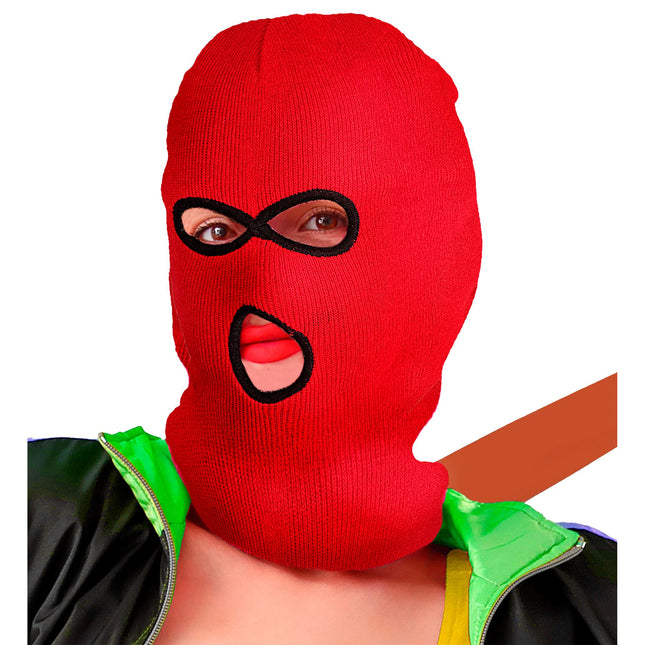 Pasamontañas rojo