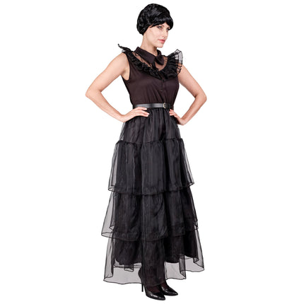 Vestido Halloween Negro Señoras Gótico