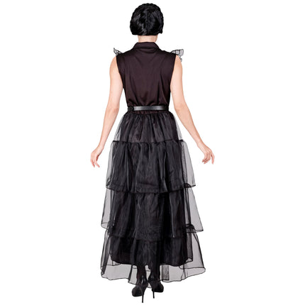 Vestido Halloween Negro Señoras Gótico