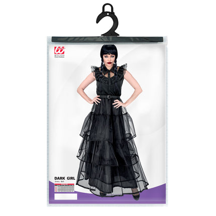 Vestido Halloween Negro Señoras Gótico