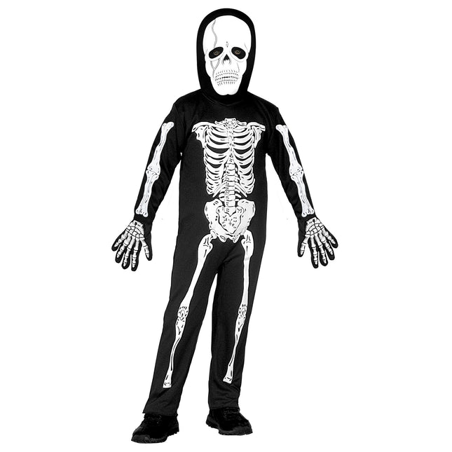 Disfraz Blanco Negro Niño Esqueleto
