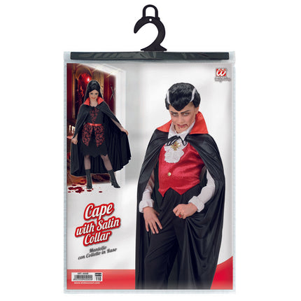 Capa Vampiro Negro Rojo Niño