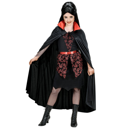Capa Vampiro Negro Rojo Niño