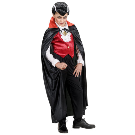 Capa Vampiro Negro Rojo Niño