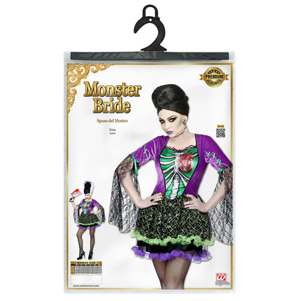 Vestido Halloween Señoras Monstruo Novia