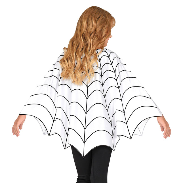 Poncho de Halloween Tela de Araña Infantil