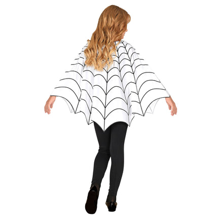 Poncho de Halloween Tela de Araña Infantil