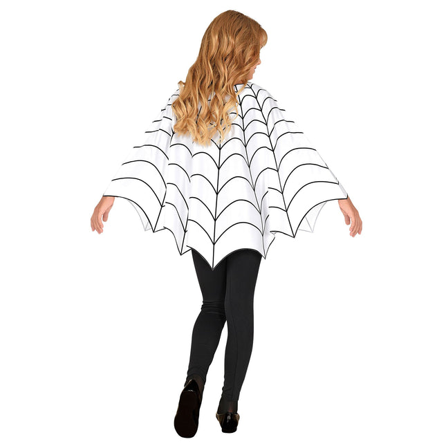 Poncho de Halloween Tela de Araña Infantil