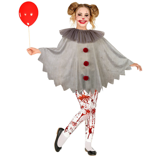 Poncho Halloween Niño Payaso