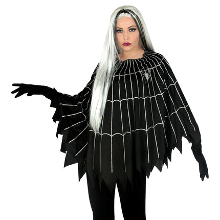 Poncho de Halloween Tela de Araña