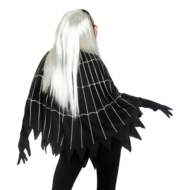 Poncho de Halloween Tela de Araña