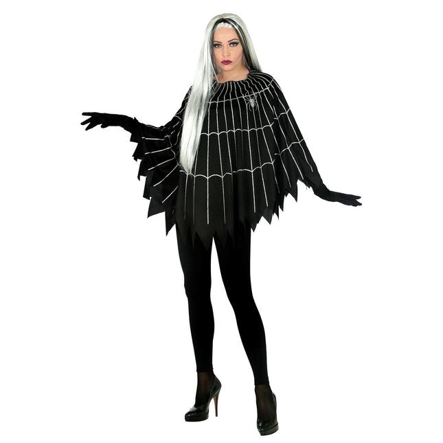 Poncho de Halloween Tela de Araña