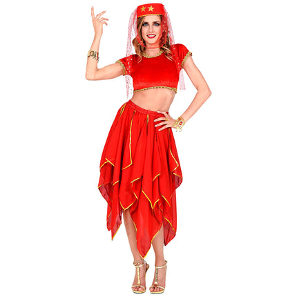 Falda Oro Rojo