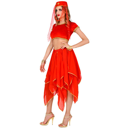 Falda Oro Rojo