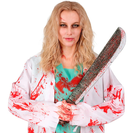 Machete Sangriento Falso Halloween 56cm