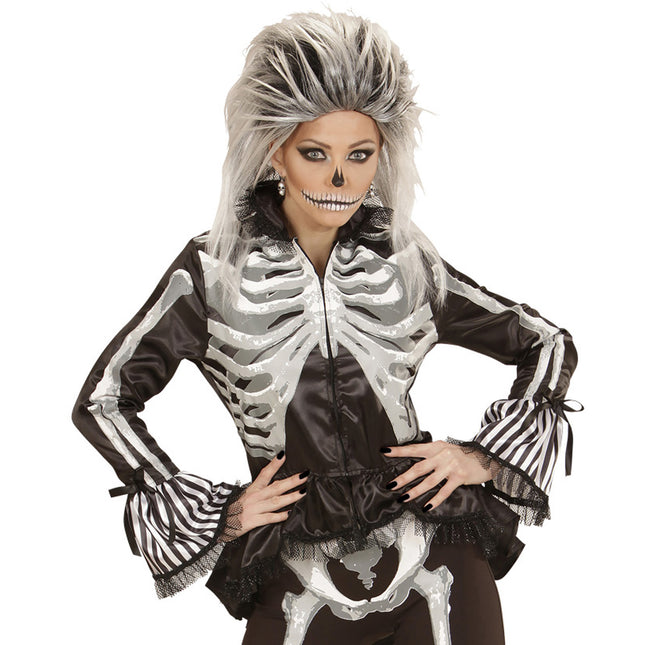 Chaqueta Esqueleto Negra Blanca Señoras