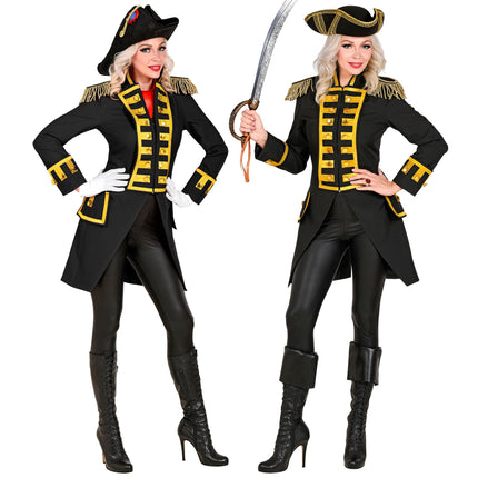 Chaqueta Pirata Oro Negro Mujer