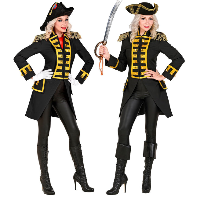 Chaqueta Pirata Oro Negro Mujer