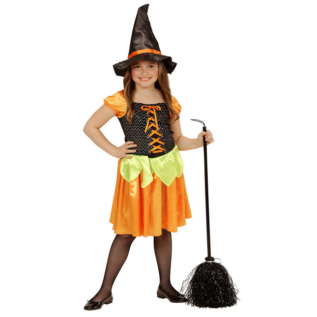 Disfraz de Bruja Niña Calabaza 2 piezas