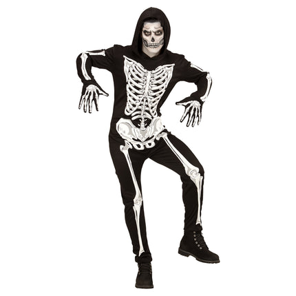 Disfraz de Halloween Esqueleto para hombre que brilla en la oscuridad