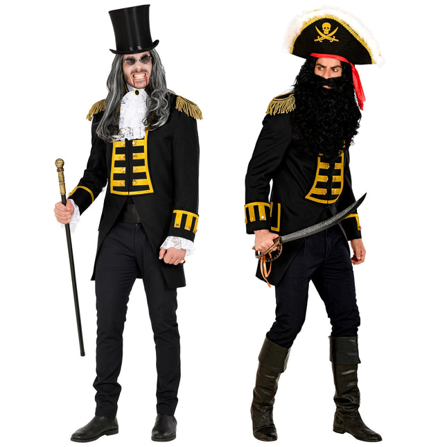 Chaqueta Pirata Negra Hombre