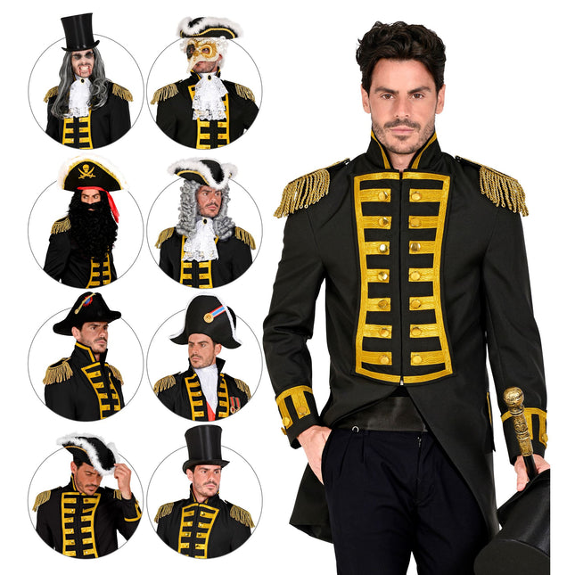 Chaqueta Pirata Negra Hombre