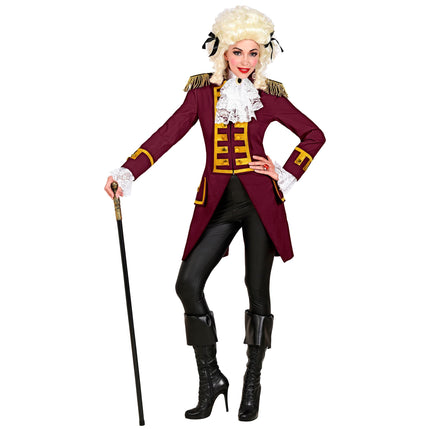 Chaqueta Pirata Rojo Burdeos Mujer