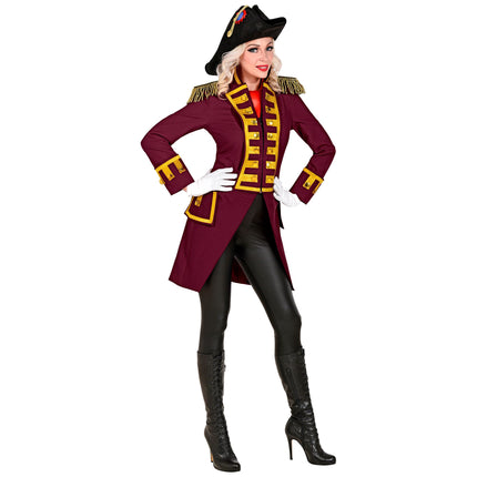 Chaqueta Pirata Rojo Burdeos Mujer