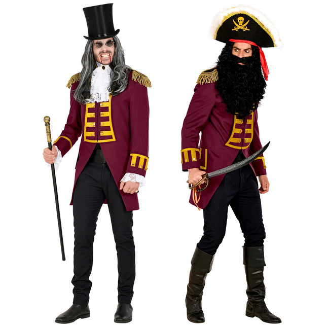 Chaqueta Pirata Rojo Burdeos Hombre