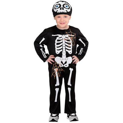 Disfraz de Halloween Negro Blanco Niño Esqueleto