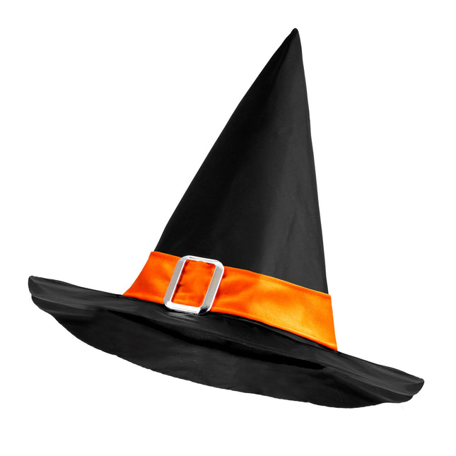 Sombrero de bruja de Halloween Negro Naranja