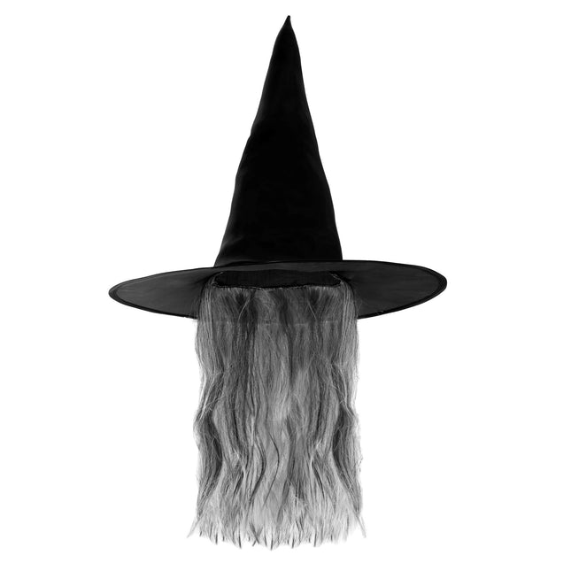 Sombrero de bruja de Halloween con pelo