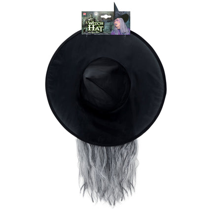 Sombrero de bruja de Halloween con pelo
