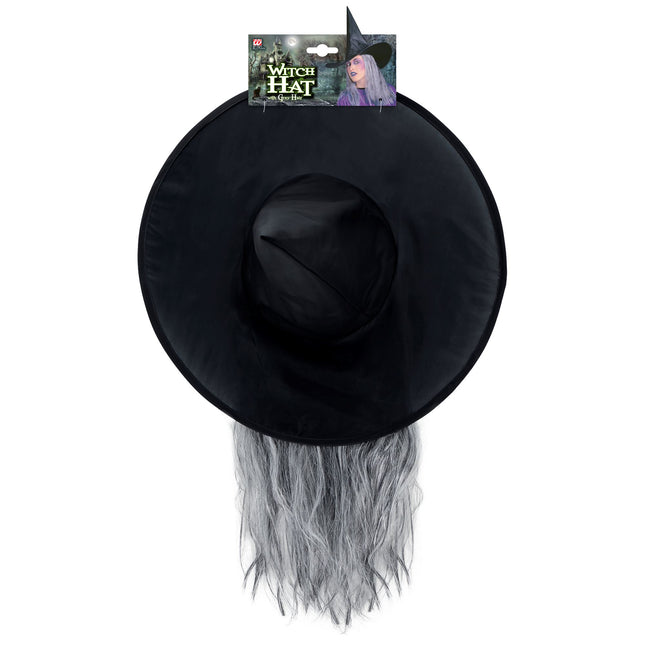 Sombrero de bruja de Halloween con pelo