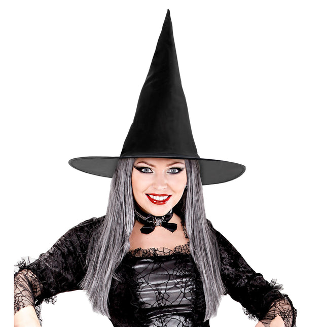 Sombrero de bruja de Halloween con pelo
