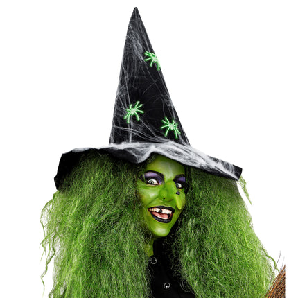 Sombrero de bruja de Halloween Arañas que brillan en la oscuridad
