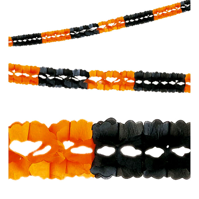 Guirnalda Negra Naranja 4m
